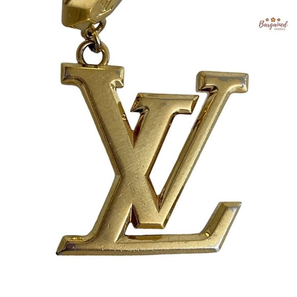 Authentic LOUIS VUITTON Gold LV Facettes Bag Charm & Key Holder - Picture 2 of 13